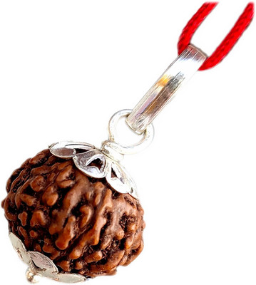 Jewelswonder Certified Natural 8 Mukhi 8 Face Rudraksha Pendant Locket Small Size Java Bead Silver Beads Wood Pendant