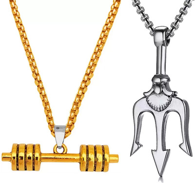 Shiv Jagdamba Titanium Stainless Steel Pendant Set