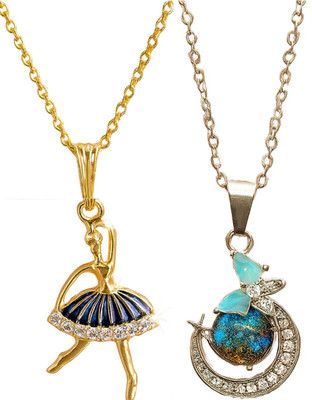 HEM RUPA Exquisite Locket and Chain Designs for Men, Boys, Women and Girls Gold-plated Metal, Metal Locket Set