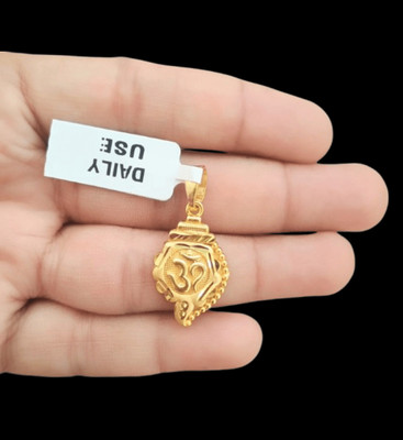 DIVS FASHION OM pendant with unique design Gold-plated Brass Pendant