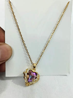 Darkleene Gold-plated Swarovski Crystal Copper Locket Set