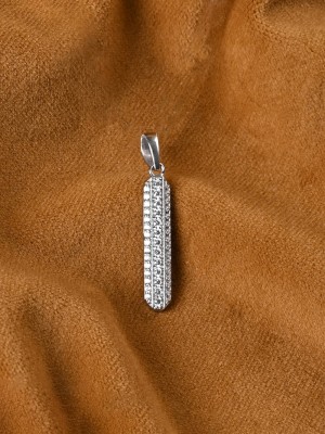 CLARA Walter Platinum Cubic Zirconia Sterling Silver Pendant