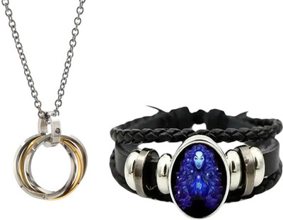 Elanora Jewels Alloy Sterling Silver Gold Jewellery Set(Pack of 2)