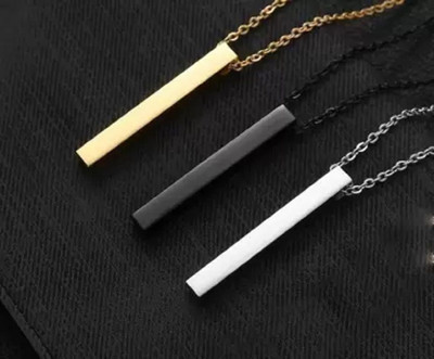Diivine Hindu Silver Gold Black Bar | 3d Cubical Lockets for Men & Women Gold-plated, Silver Stainless Steel Pendant