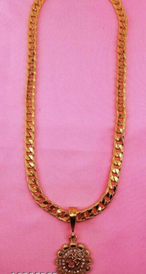 BHASHIMI 1 gram Pendant set With chain “20” Inches for man and boy New design new year Gold-plated Plated Copper Chain Set