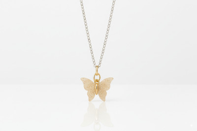BSKSTore Dazzling Glitter Butterfly Pendant Necklaces Sterling Silver Sterling Silver Locket