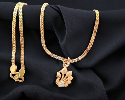 DIVS FASHION Gold-plated Brass Pendant Set