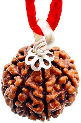 Beautum Original 6 Mukhi Nepali Rudraksha Six Face Rudraksh Wood Pendant