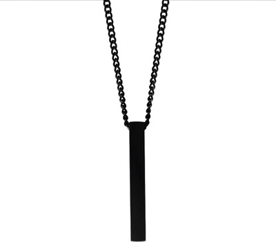 Indraa Fashions Bar pendant black Black Silver Alloy Locket Set