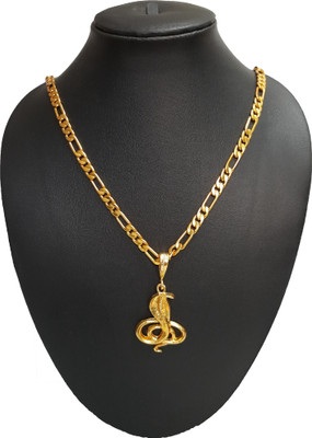 Pihoo Enterprise Snake ONLE & Sachin CHAIN Gold-plated Diamond Alloy Pendant