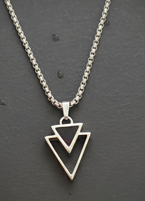 Shine Leaf Geometric pendant 0011 Silver Alloy Pendant