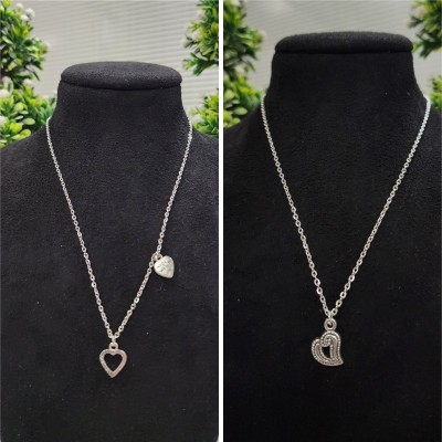 ambdded Silver Diamond Alloy Locket