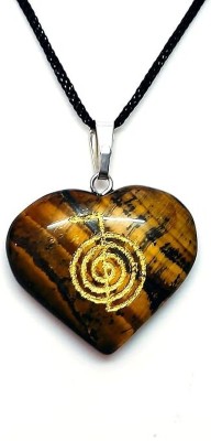 AIR9999 Natural Tiger Eye cho ku rei symbol engraved heart Crystal Crystal Pendant