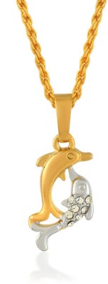 MissMister Brass Fish Design Fashion Pendant for Women and Girls Gold-plated, Silver Brass Pendant