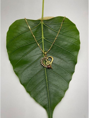 Pitaamaa MAATPITA Alphabet 18KT Yellow Gold Pendant for Women(Real Images)10 Gold-plated Diamond Brass Pendant