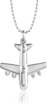 MissMister Silver plated CZ Aircraft design pendant Men Women Silver Brass Pendant