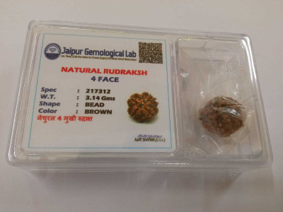 Divine Rudra and Astro Vastu 4 Mukhi Rudraksha Wood Pendant