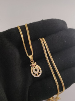 Shree Fashions World Gold-plated Brass Pendant Set
