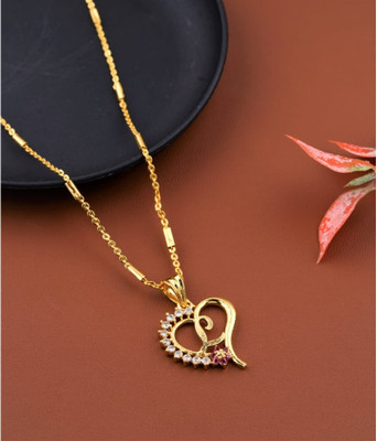 CHOPDA BUSSINESS HUB Gold-plated Alexandrite, Diamond Alloy Pendant Set