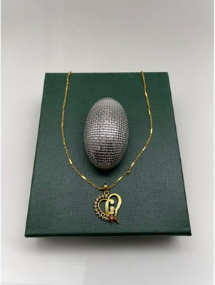 Pitaamaa MAATPITA Alphabet 18KT Yellow Gold Pendant for Women(Real Images)16 Gold-plated Diamond Brass Pendant