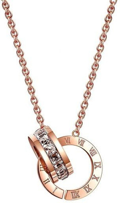 Lila Cubic Zirconia Stainless Steel Pendant Set