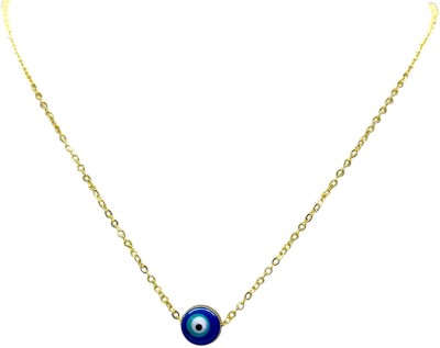 RVM Jewels Evil Eye Pendant Necklace Gold Chain Cute Necklace for Women Girls Protection Alloy