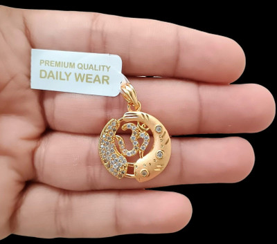 DIVS FASHION Om pendant with antique shape Gold-plated Brass Pendant