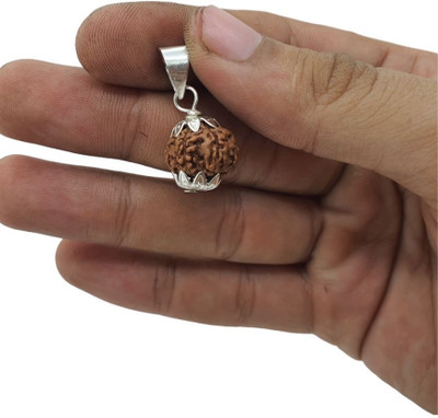 urbanzebra 7 MUKHI ORIGINAL RUDRAKSHA NEPALI ORIGINAL Wood Pendant Silver Brass, Wood Locket Set