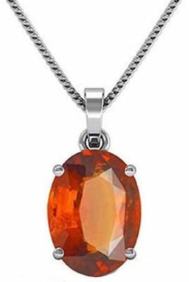 Gemzonite 13.25 Ratti Ruby (Maanik/Stone Silver Pendant) AAA Quality Gemstone Gold-plated Ruby Brass Pendant