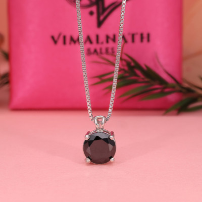 VIMALNATH SALES BS 02 Rhodium Zircon Brass Locket Set