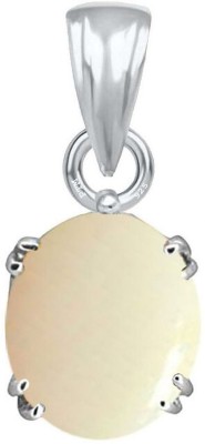 PTM Opal Natural 7.25 Ratti or 6.5 Ct Gemstone Men & Women bis Hallmark 925 Sterling Silver Stone Pendant