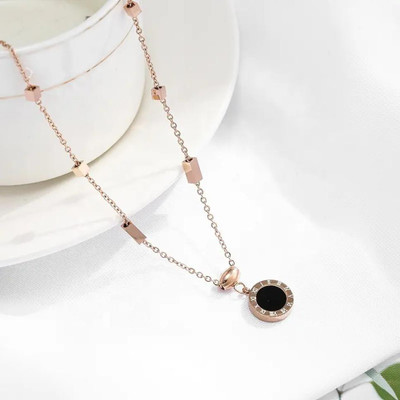 MEENAZ pendant for women girls girlfriend necklace design Rose gold neck Chain Locket Gold-plated Zircon, Crystal, Diamond, Cubic Zirconia Metal, Alloy, Copper, Brass, Stainless Steel, Steel Pendant