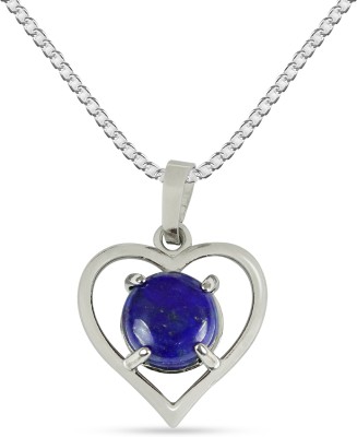 REIKI CRYSTAL PRODUCTS Natural Lapis lazuli Crystal Stone Heart Pendant/Locket Chain For Unisex Lapis Lazuli Crystal Pendant