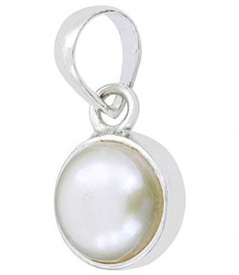 barmunda gems 10.25 Ratti Pearl Pendant Locket Moti Stone Certified Gemstone for Men and Women Pearl Metal