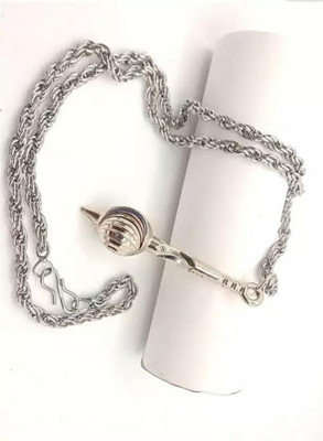 pompeo Shri Bajrangbali Sankat Mochan Ram Bhakt Hanuman Gada Pendant Locket Set Sterling Silver, Rhodium Stainless Steel, Metal, Alloy Locket