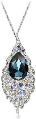 Jewels Galaxy Luxuria Platinum Crystal Copper Pendant