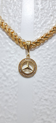 Vitthalesh koyali003 Gold-plated Diamond Alloy Pendant Set