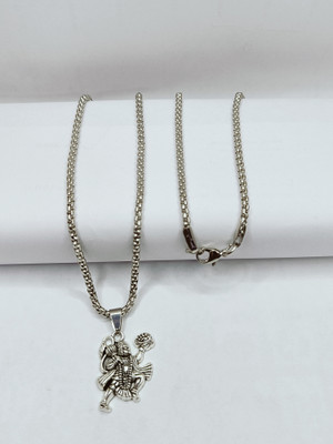 REVERSEA Hanuman ji Lord bajrangbali Pendant Locket for mens boys Silver Alloy Locket Set