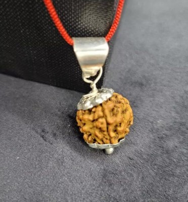 Beautum 2 MUKHI NATURAL ORIGINAL NEPALI RUDRAKSHA WITH CAPPING Wood Pendant