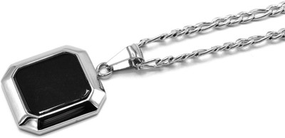 JS Enterprises Silver Stainless Steel Pendant Set