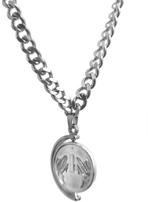MN Enterprises one rupee coin with Silver chain Silver Brass Locket Set