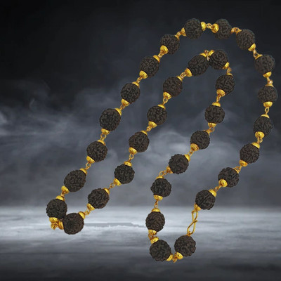 urbanzebra Unisex Mahadev Shiv Damru Pendant For Men Women Boys Girls Gold-plated Beads Brass, Alloy Pendant Set