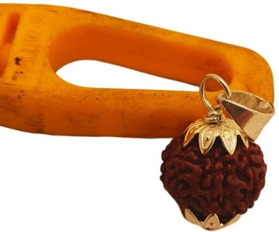 urbanzebra Original 7 Mukhi Nepali Rudraksha Seven Face Rudraksh Gold-plated Wood Pendant Set