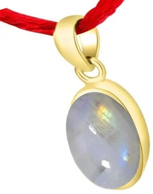 Gemzonite Effective & Original Moonstone Gemstone Pendant Beneficial For Unisex Gold-plated Moonstone Brass