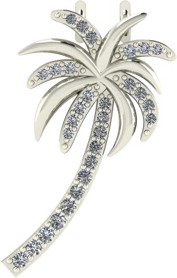 Sapphire365 Round Cut Diamond Lakshadweep Theme Palm tree Pendant Gold-plated Cubic Zirconia Sterling Silver Pendant