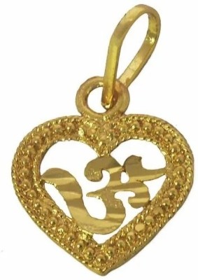 Kollam Supreme Om Heart Pendant Gold-plated Brass Pendant