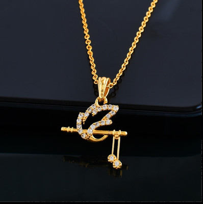 PYR Fashion krishna locket for men ::krishna locket for grils ::lord krishna locket Gold-plated Brass Pendant Set