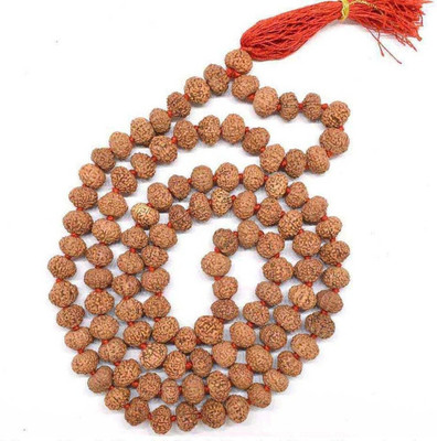 house of common Unique & Effective 5 Mukhi Rudraksha Jap Mala 108 + 1 Beads for Men & Women Wood