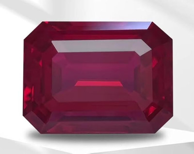 JEMSPRIME 7.25 Ratti 6.25 Carat Manik Stone Certified Burma Ruby Loose Stone Ruby Stone