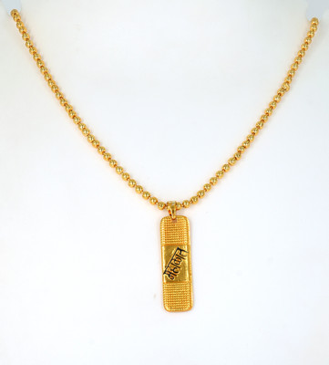 SHREEJIART MAHAKAL PENDENT WITH BALL CHAIN Gold-plated Alloy Pendant Set